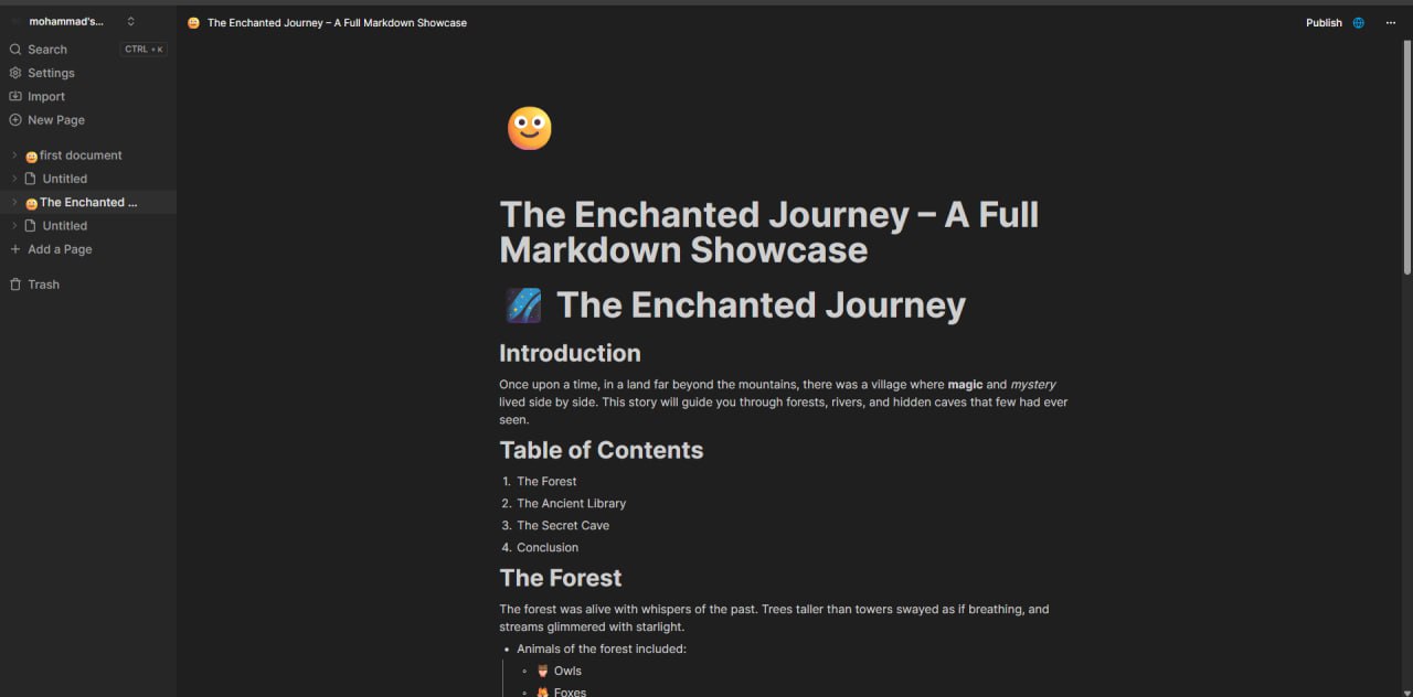 Notion Clone preview